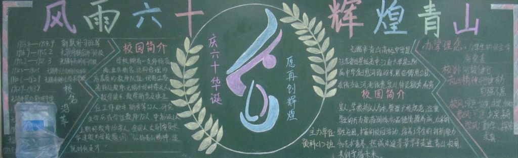 青山高中60周年校庆黑板报展
