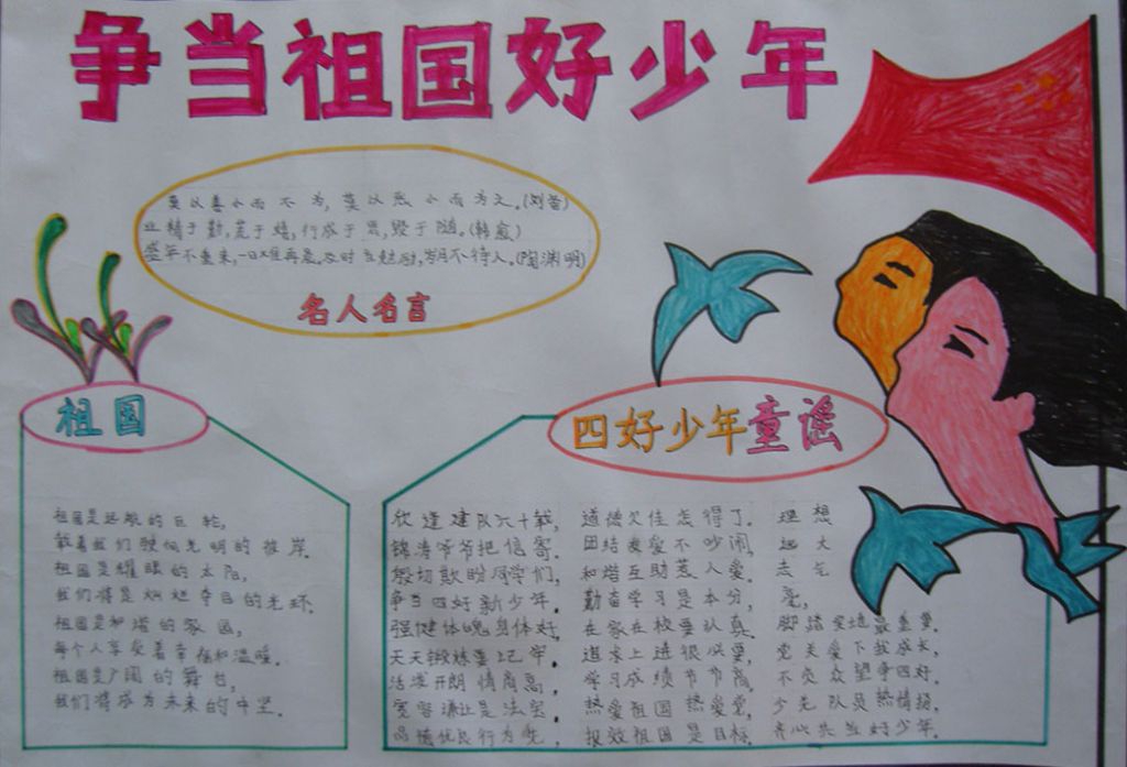 争创优秀少先队员手抄报