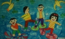 水上跑跳乐绘画作品