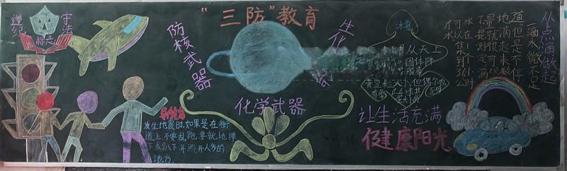 三防教育黑板报设计图