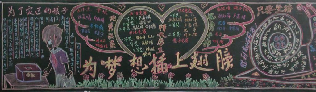 为梦想插上翅膀黑板报