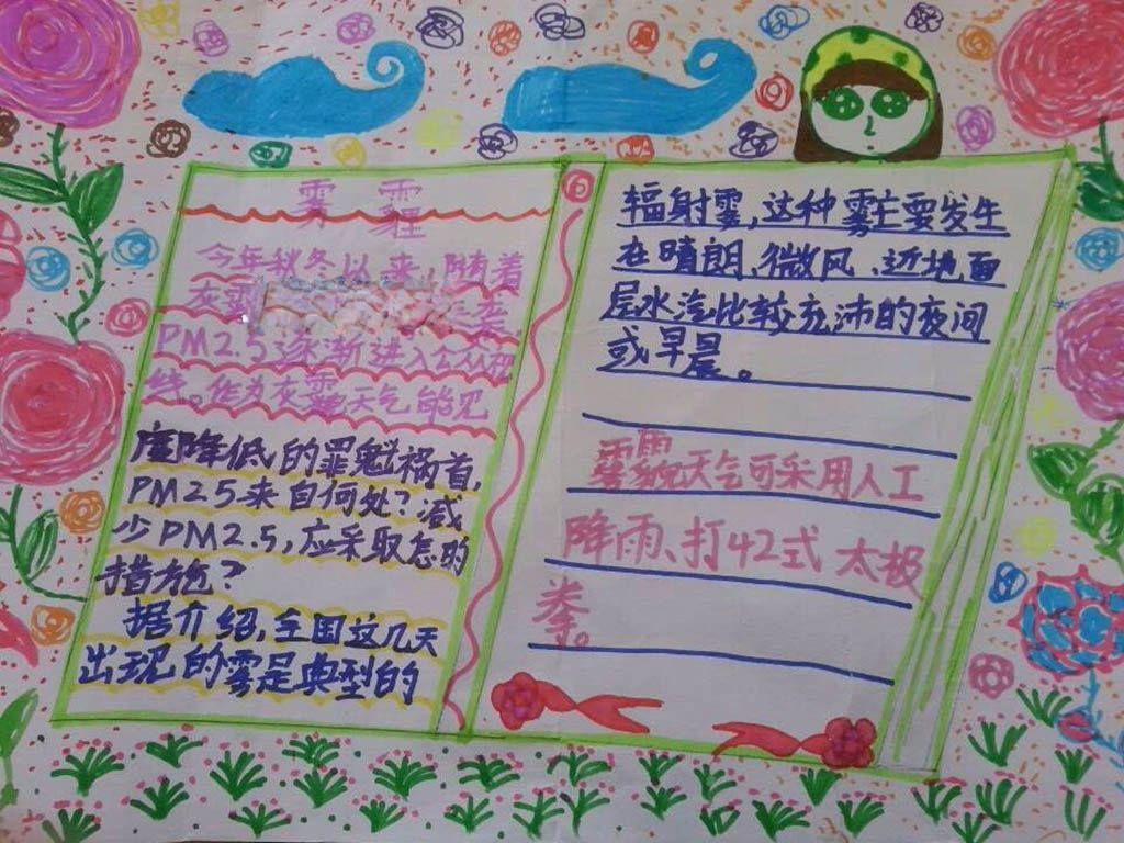 治污减霾手抄报大全