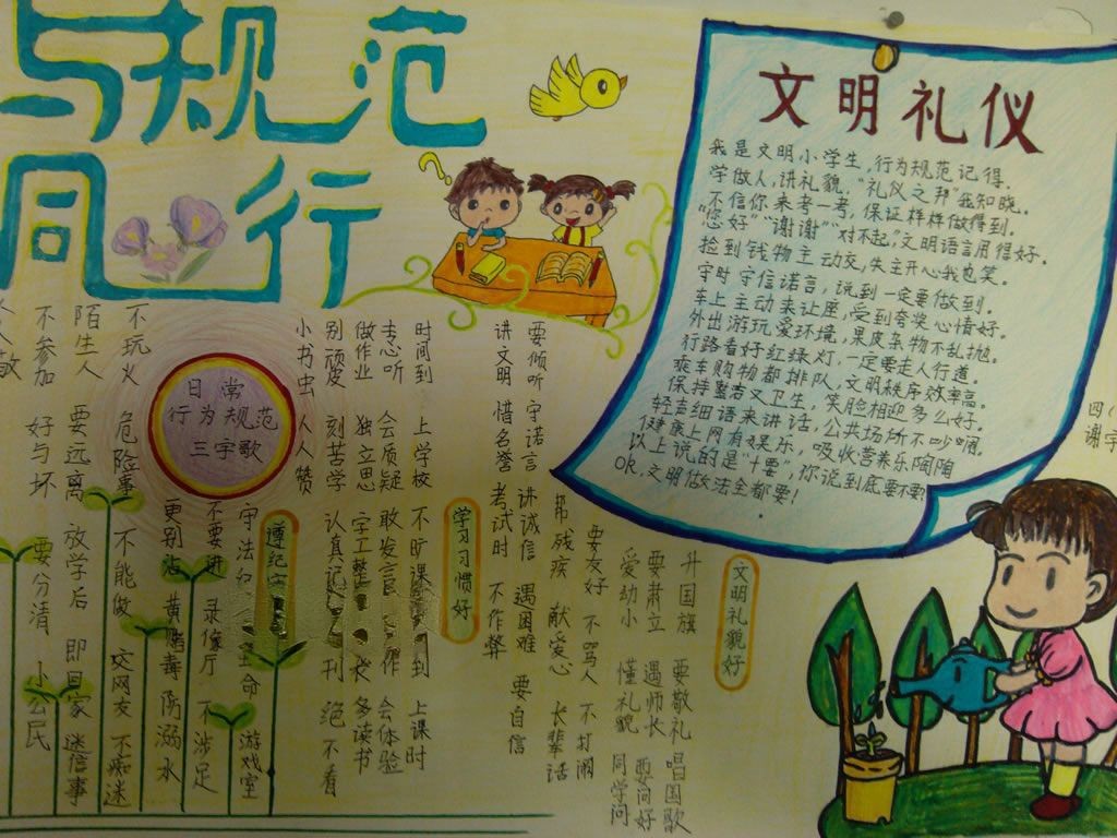 与规范同行手抄报大全