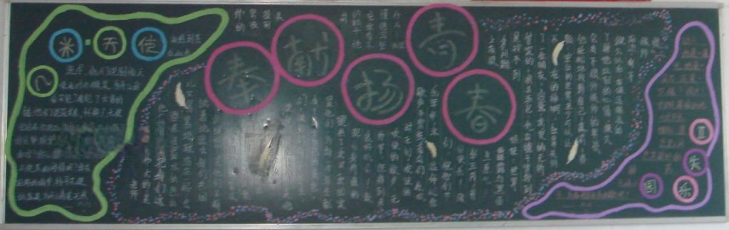 歌颂青春黑板报图片