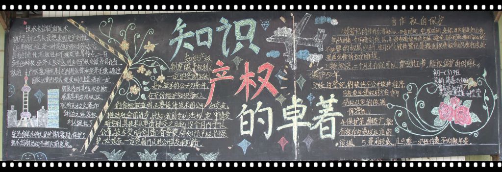 维护知识产权黑板报图片大全