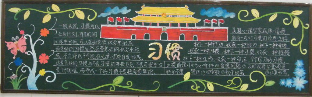 小习惯大未来黑板报