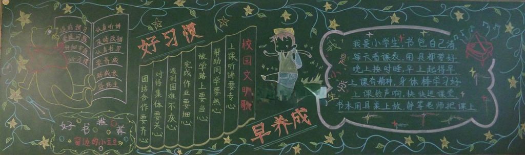 良好学习习惯养成教育黑板报