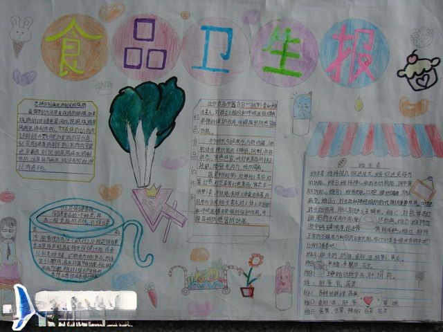 食品卫生手抄报版面设计图