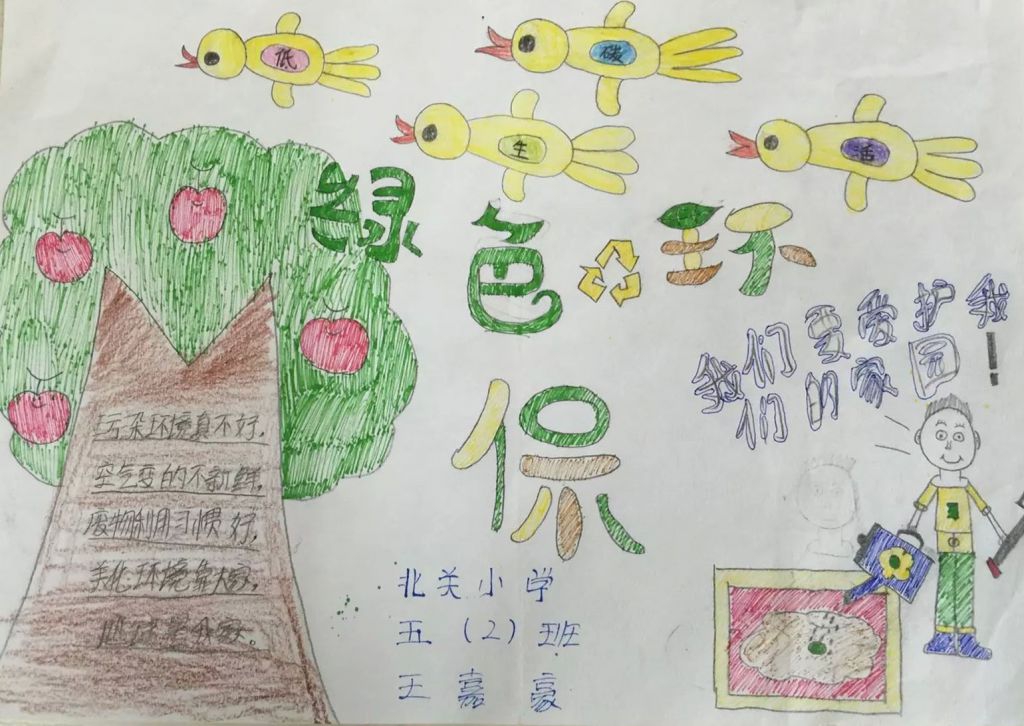 五年级绿色环保手抄报