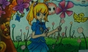 鸟语花香儿童画画图片