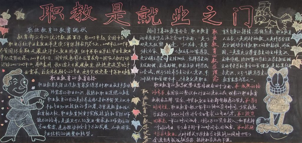 职教是旧梦之门黑板报图片