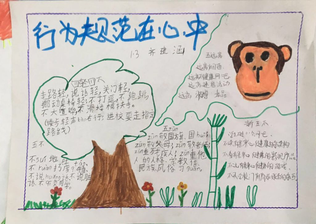 规范在我心中手抄报