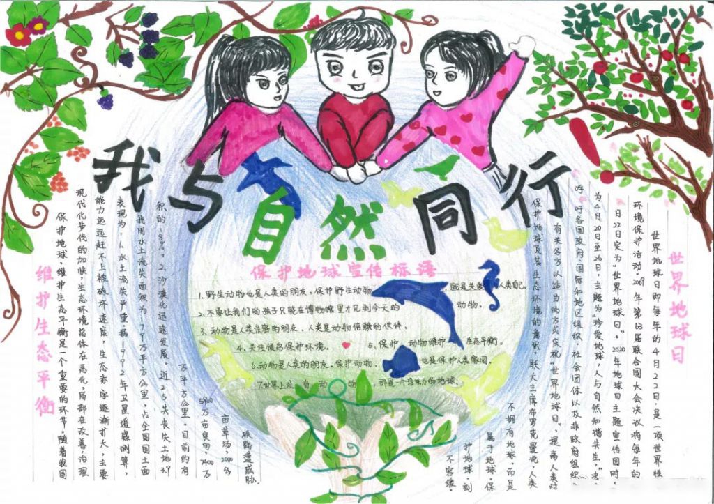 自然的答案手抄报图片，人类从自然界得到的启示