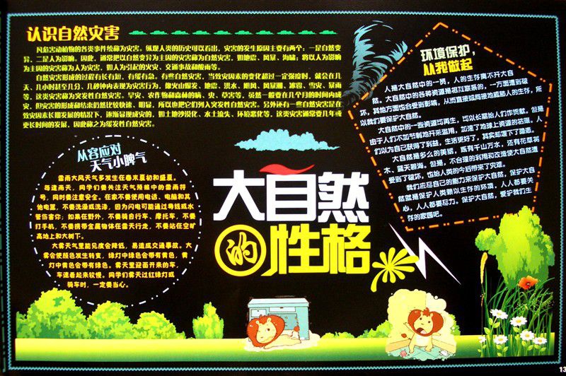 大自然的性格手抄报