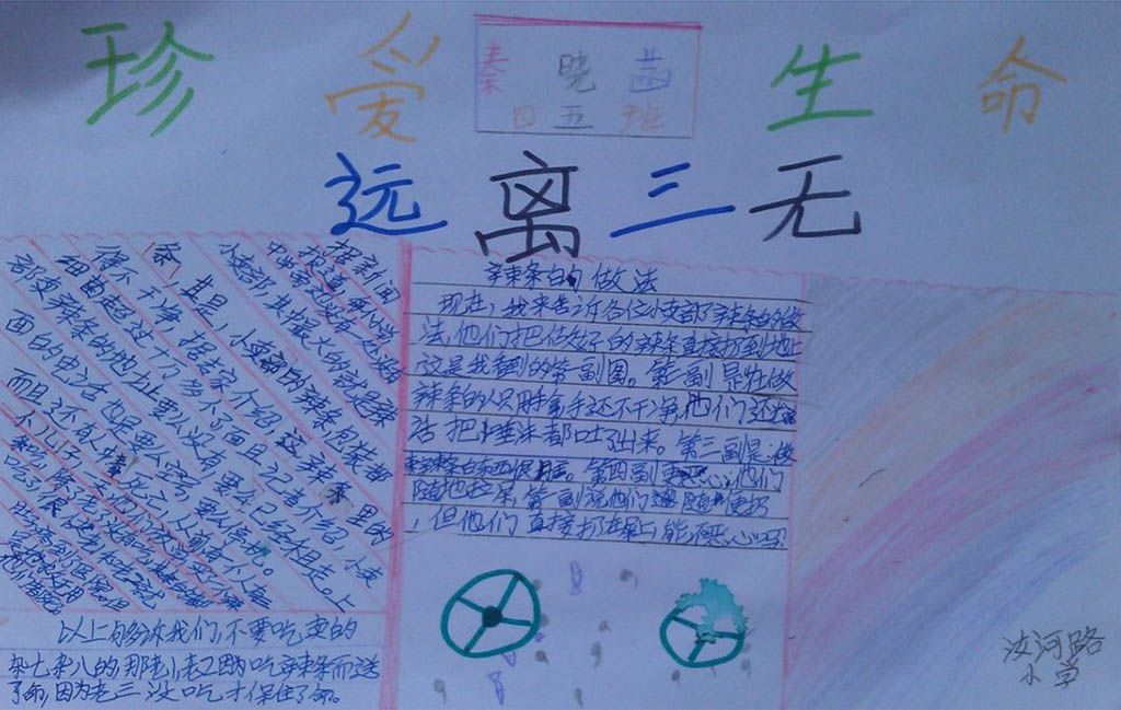 远离三无食品手抄报