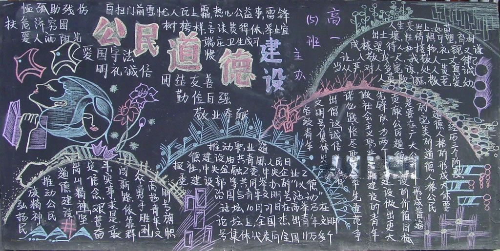 公民道德板报设计图 公民道德板报设计图