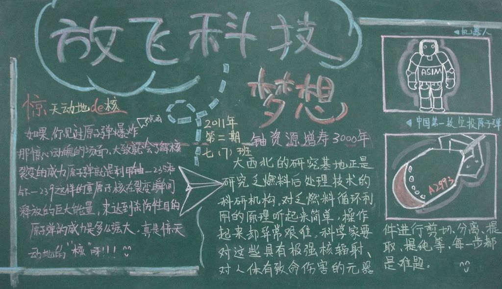 放飞科技梦想黑板报图片大全