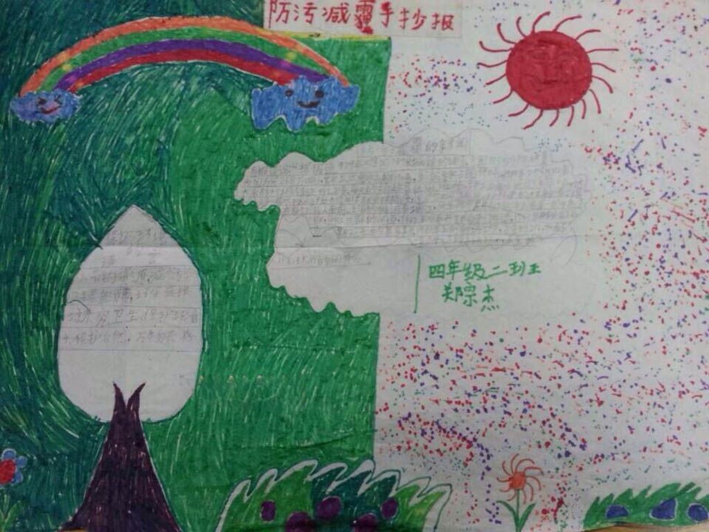 治污减霾手抄报大全