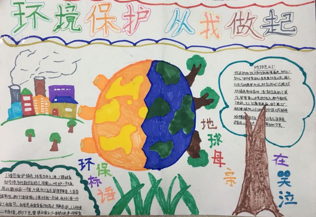 环境保护从我做起手抄报
