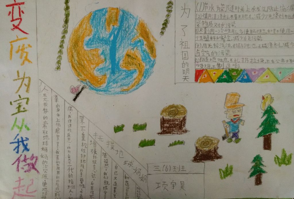 变废为宝优秀手抄报作品大全