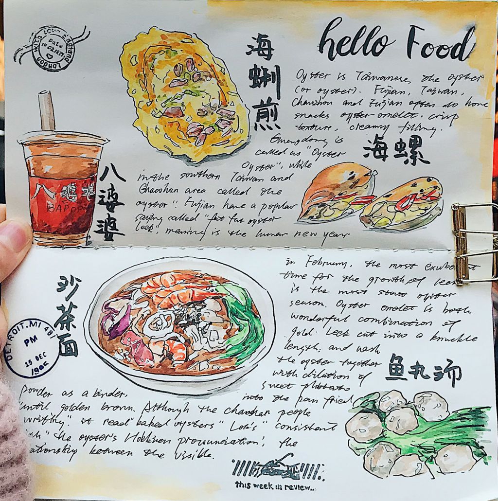 手绘旅行见闻作品欣赏