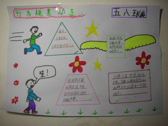 行为规范我先行手抄报