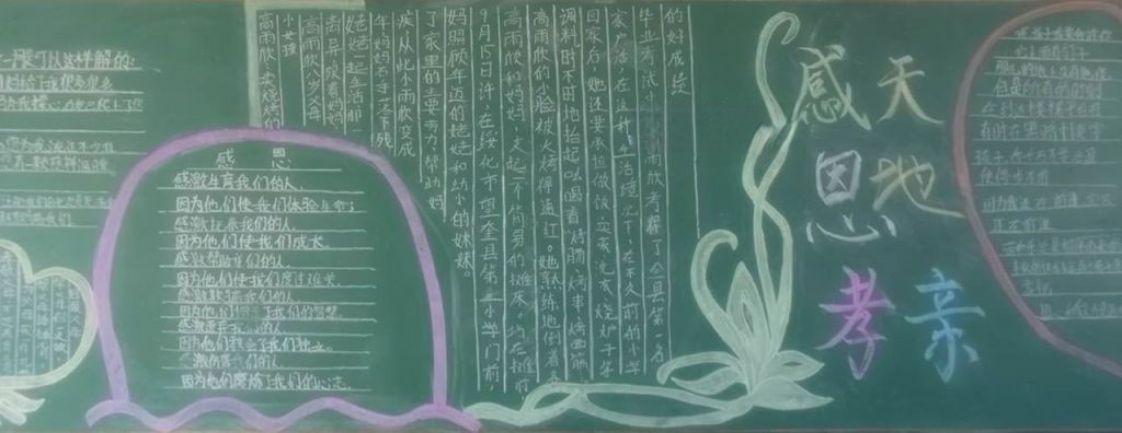 寻找最美孝心少年黑板报