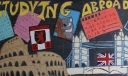 出国留学黑板报:studying abroad