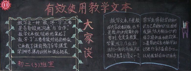 如何使用教学文本黑板报