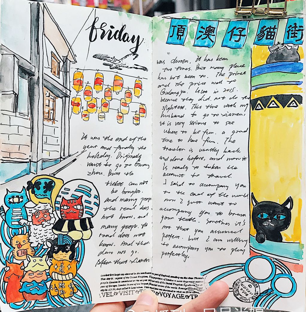 手绘旅行见闻作品欣赏