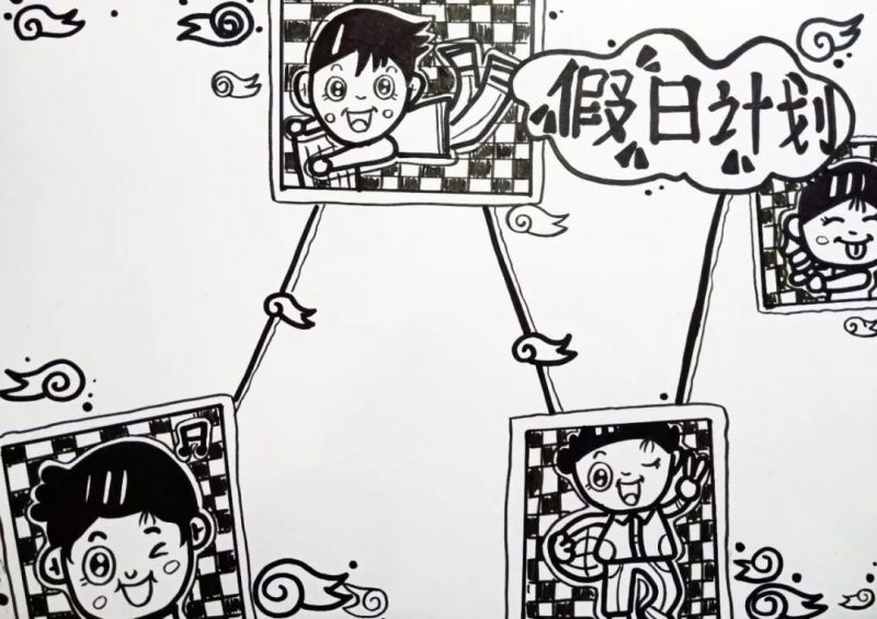 一步步教你制作假日计划手抄报