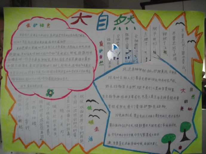 亲近大自然手抄报图片欣赏 亲近大自然手抄报图片欣赏