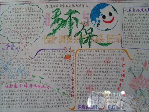 世界环保日专题手抄报