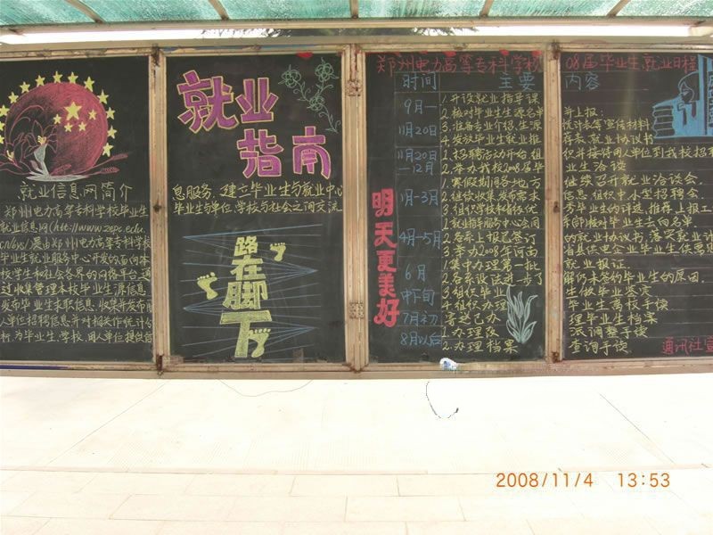 就业指南黑板报作品欣赏