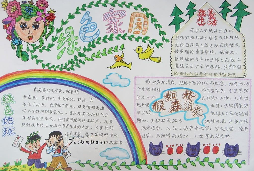 保护地球手抄报图片