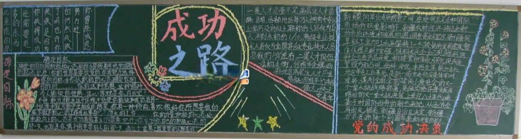 成功之路黑板报版面设计图-zuowenku.net首发