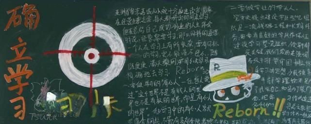 锁定学习目标黑板报图片
