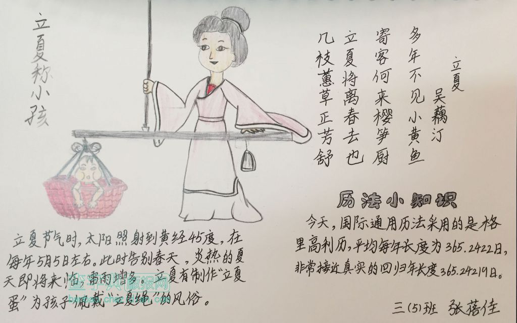 立夏节气手抄报