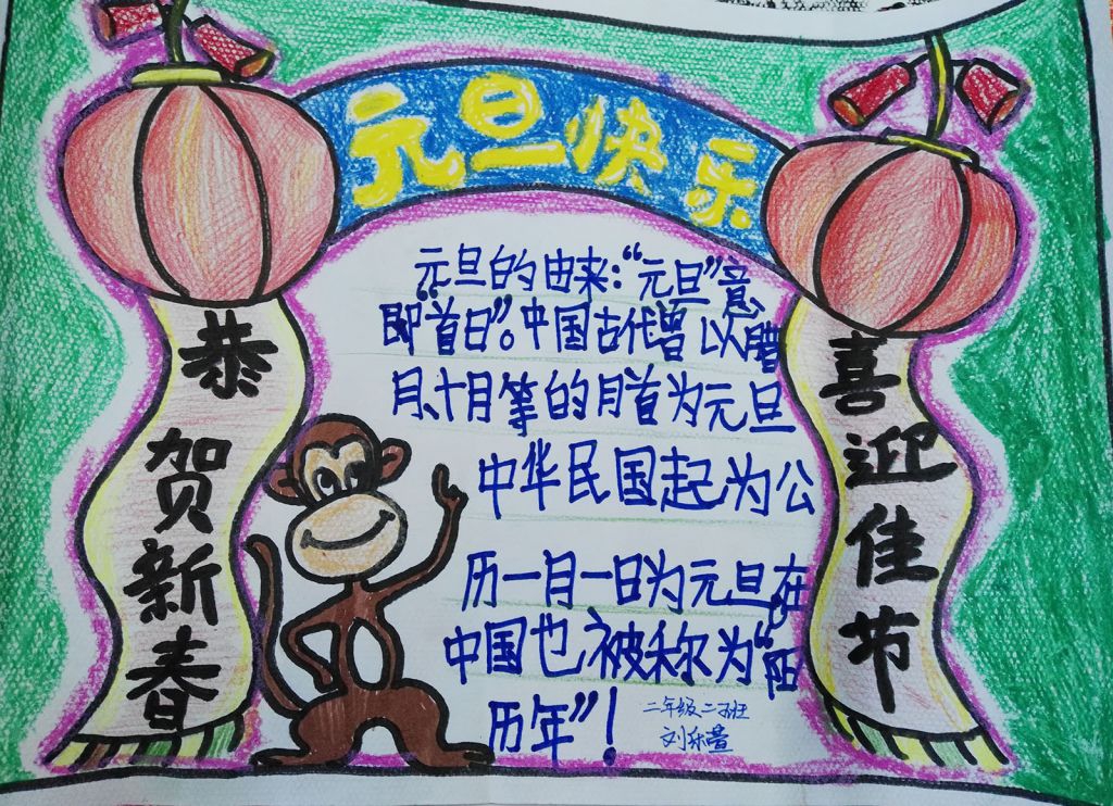 2022庆元旦手抄报图片大全