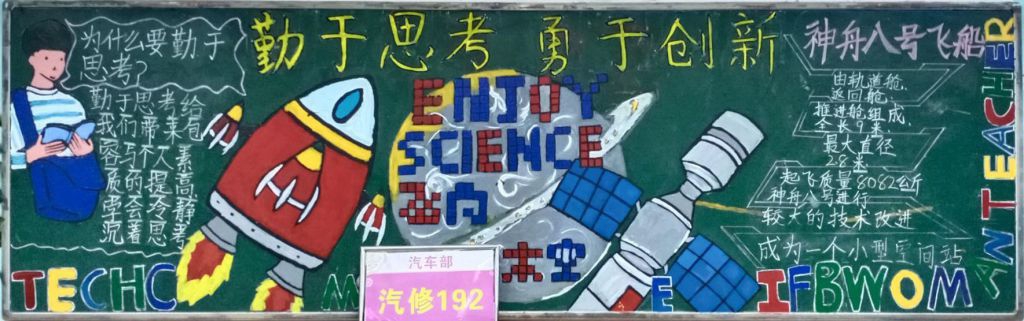 勤于思考勇于创新黑板报
