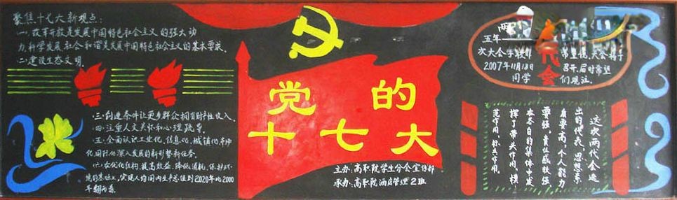 十八大两代会黑板报图片