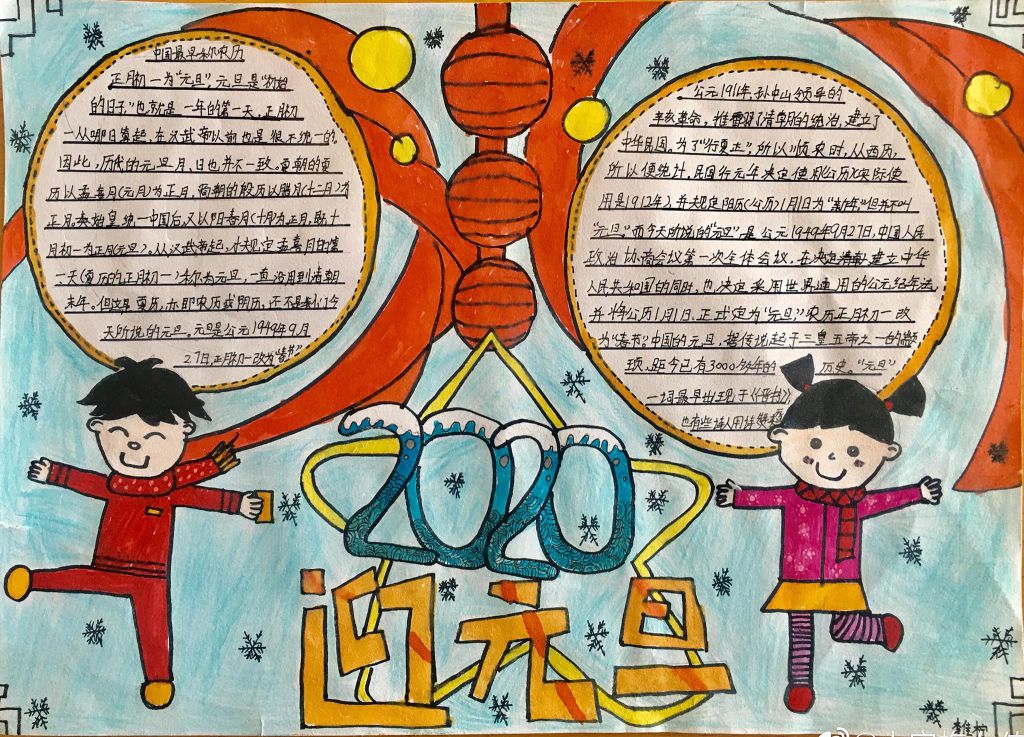 2022元旦节手抄报来袭，准备收下吧！