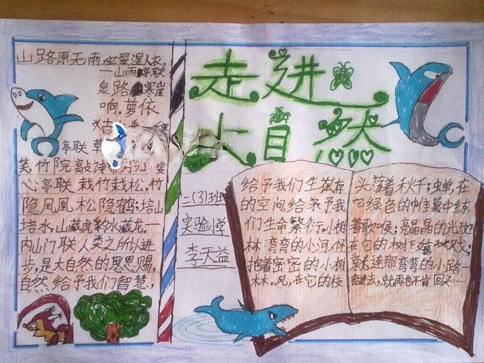 走进大自然手抄报图片 走进大自然手抄报图片