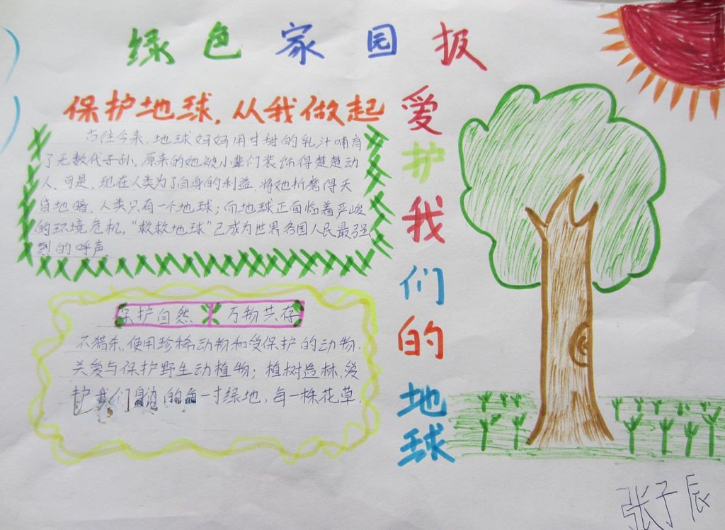 减少雾霾天气手抄报