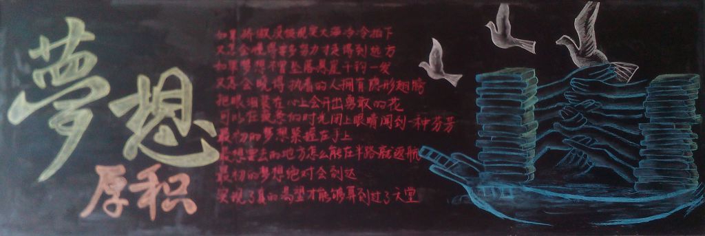 梦想厚积黑板报