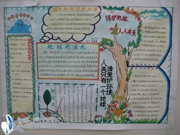 低碳环保手抄报设计