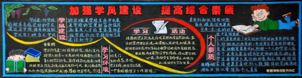 西铁院开展《加强学风建设 提高综合素质》黑板报创作活动