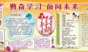 中学墙报-勤奋学习 面向未来
