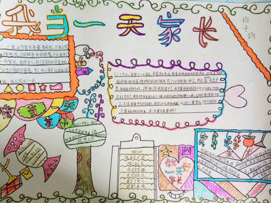 我当一天家长手抄报图片大全 我当一天家长手抄报图片大全