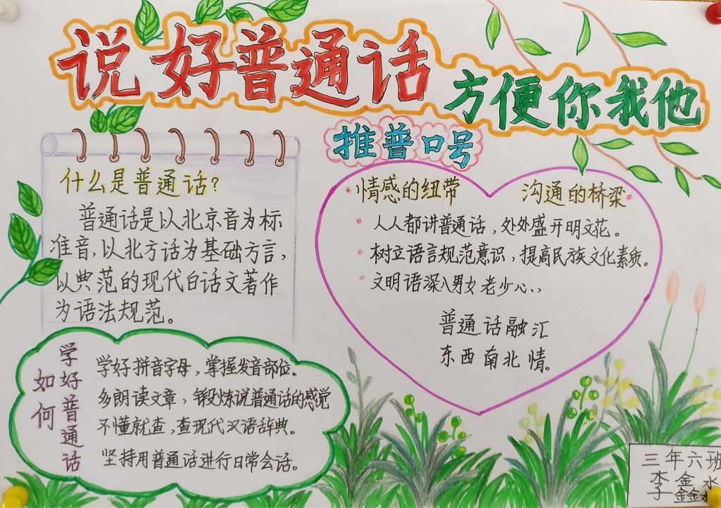 2022推普周手抄报图片